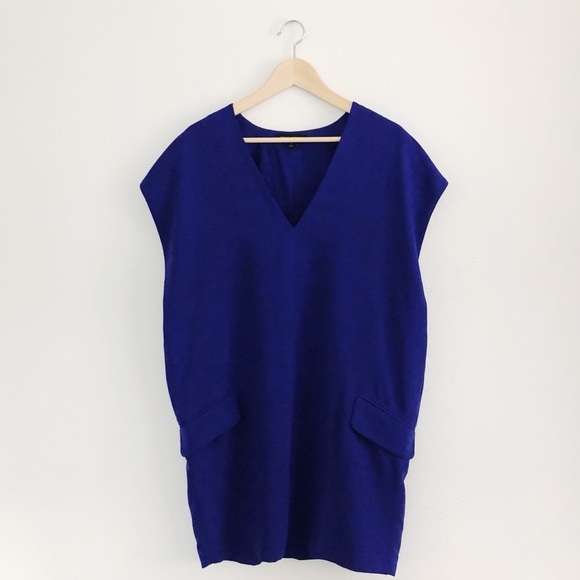 Banana Republic cobalt blue cocoon shift dress S - Picture 3 of 7